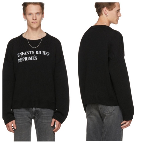 Enfants Riches Deprimes Other - Enfants Riches Deprimes Black E.R.D Classique Logo Sweater